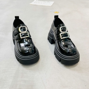 樱歌 广州鞋新款  开边珠牛皮 薄棉 36-38 货号：558-613