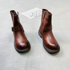 芩歌 广州鞋 新款 头层牛皮 薄棉 35-39 货号：151-7