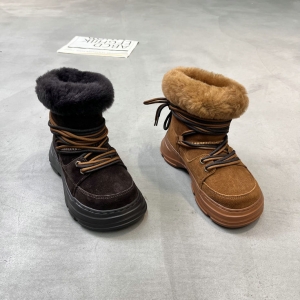 圣德俪尔 广州鞋 新款 真皮+羊毛 大棉 35-40 货号：101-11