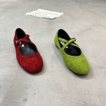 荞溪 广州鞋 新款 头层牛皮 内里羊皮 脚垫羊皮 35-39 货号：1980-4