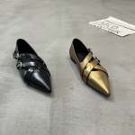 轩美诗 广州鞋 新款 头层牛皮 内里羊皮 脚垫羊皮 36-40 货号：5024