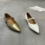 轩美诗 广州鞋 新款 金属牛皮 内里羊皮 脚垫羊皮 35-40 货号：10108