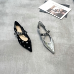 樱歌 广州鞋 新款 金属牛皮 内里羊皮 脚垫羊皮 34-37 货号：6846-13