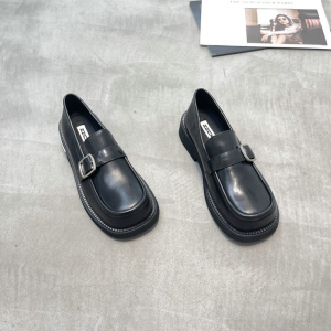 荞溪 广州鞋 新款 油蜡胎牛 内里羊皮 脚垫羊皮 36-39 货号：91-1