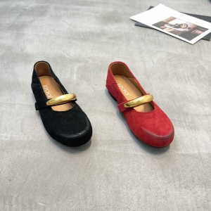 荞溪 广州鞋 新款 打蜡牛皮 内里羊皮 脚垫羊皮 35-39 货号：8807-3