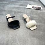 樱歌 广州鞋 新款 真皮 貂毛 35-39 货号：800-108