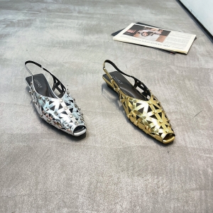 立驰俪 广州鞋 新款 金属牛皮 内里羊皮 脚垫羊皮 36-40 货号：5606-13